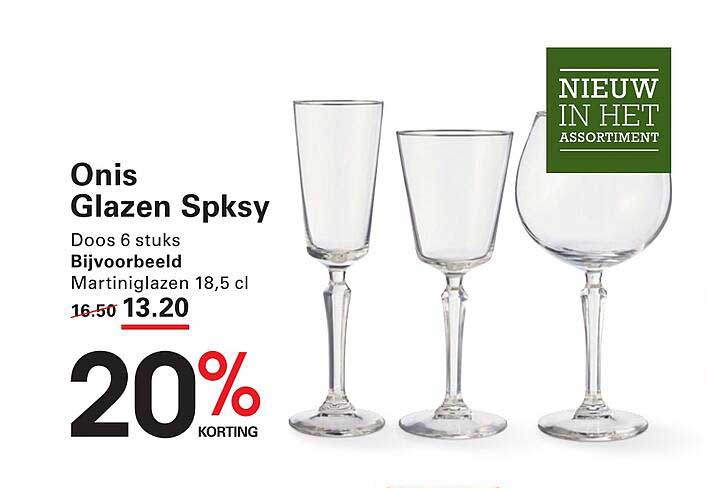 Onis Glazen Spksy Doos 6 stuks