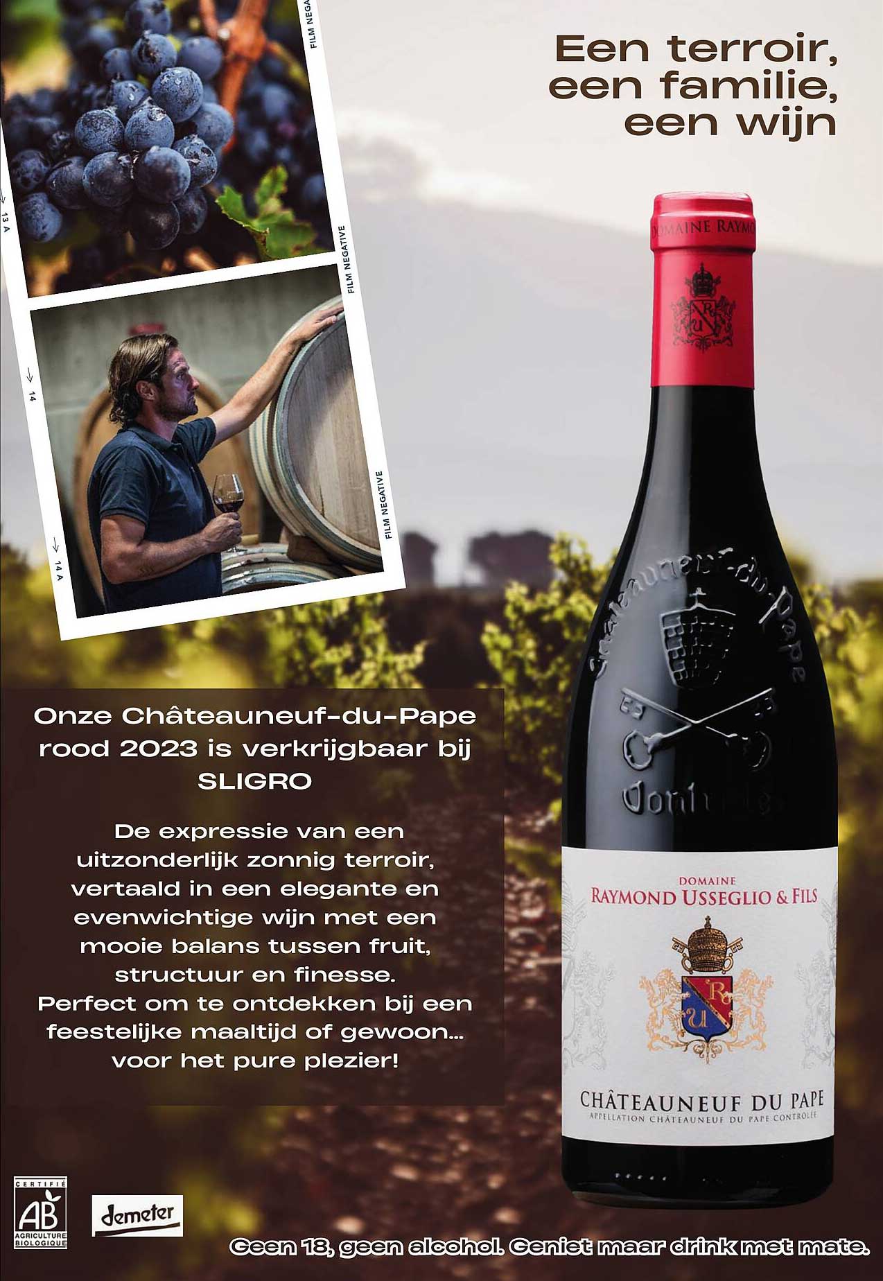 Onze Châteauneuf-du-Pape rood 2023 is verkrijgbaar bij Sligro