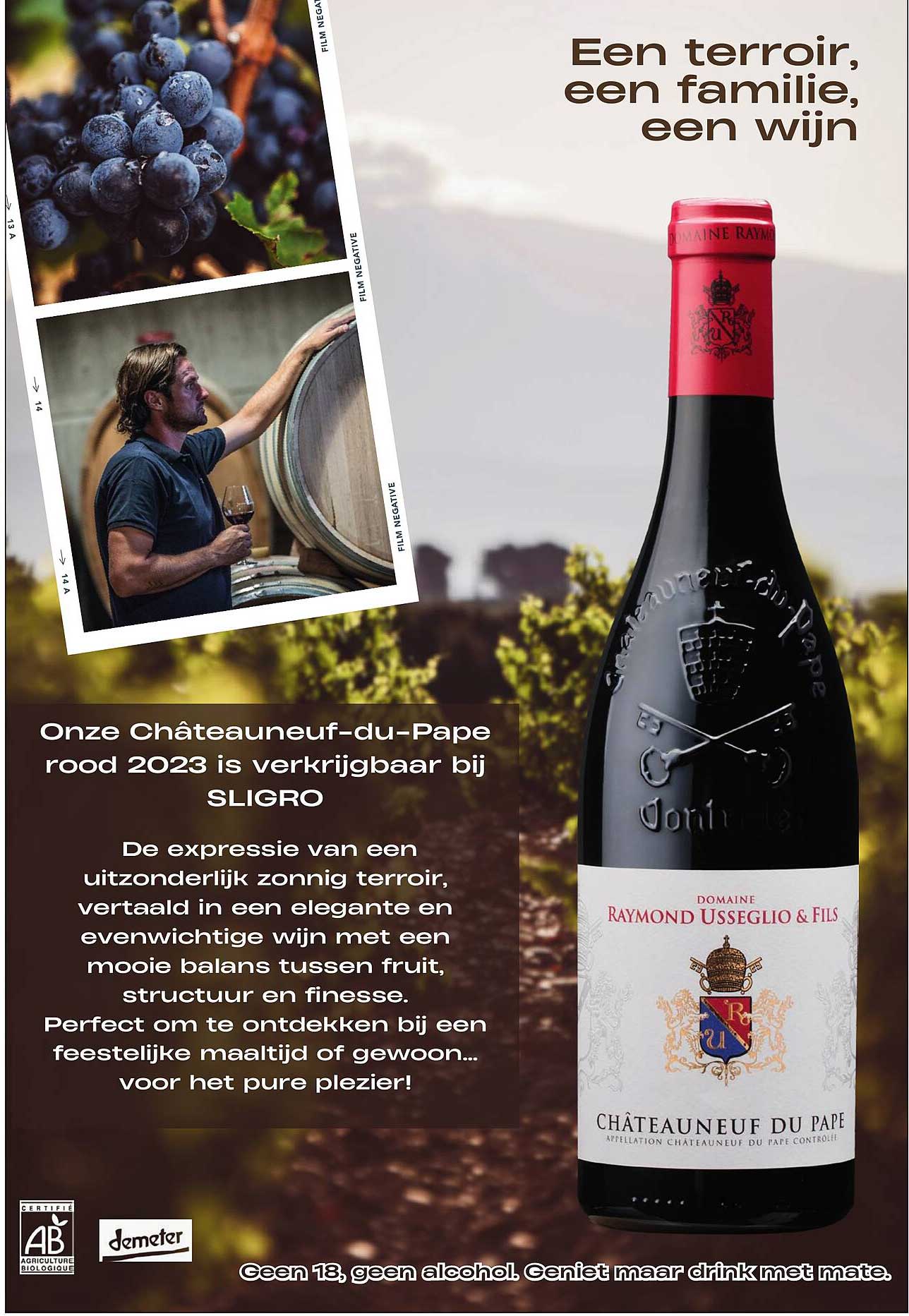 Onze Châteauneuf-du-Pape rood 2023 is verkrijgbaar bij SLIGRO