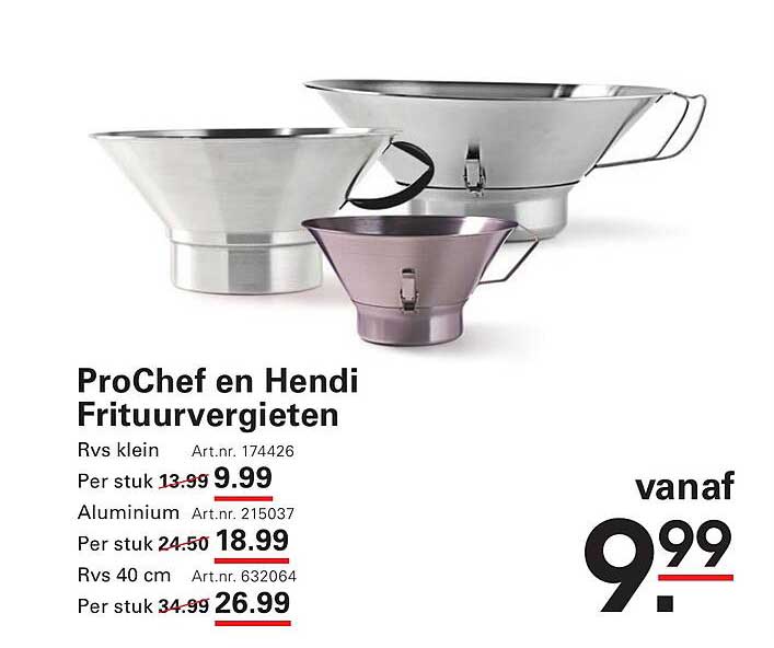 ProChef en Hendi Frituurvergieten
