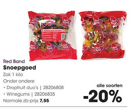 Red Band Snoepgoed 1 kilo -20%