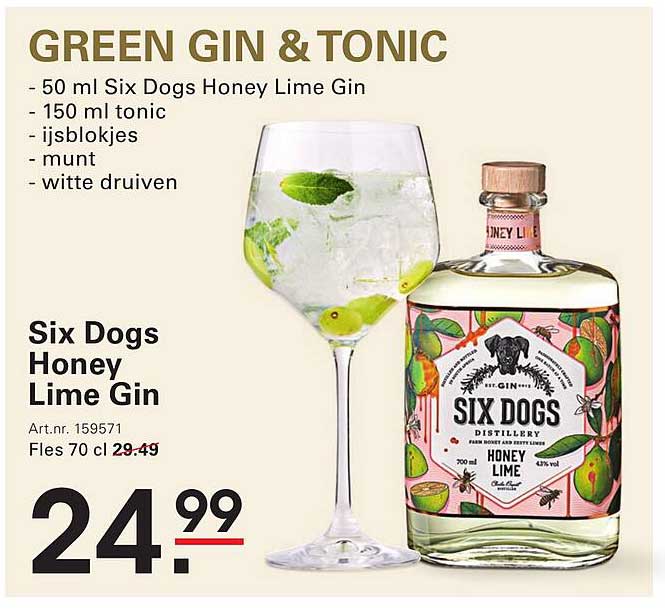 Six Dogs Honey Lime Gin