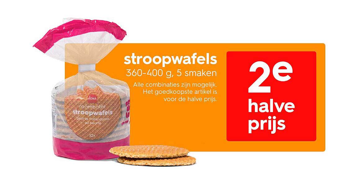 stropwafels 360-400 g, 5 smaken