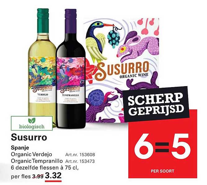 SUSURRO Organic Wine 6=5