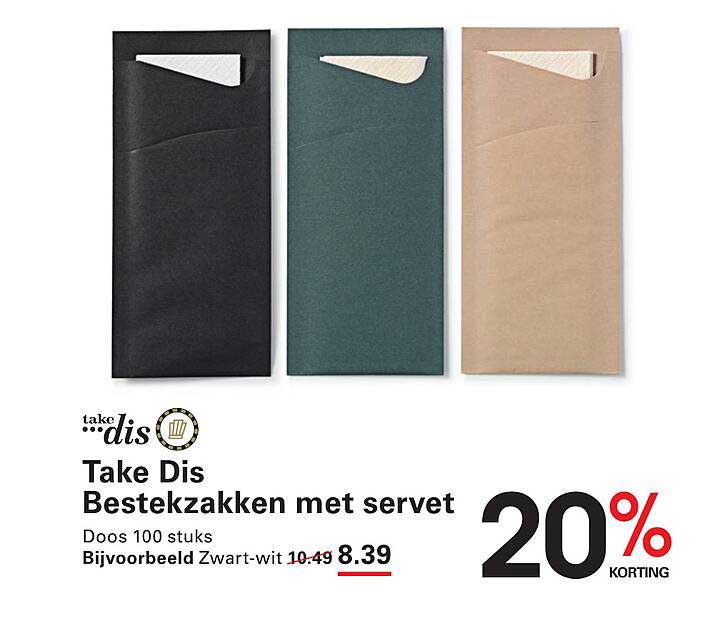 Take Dis Besteckzakken met servet