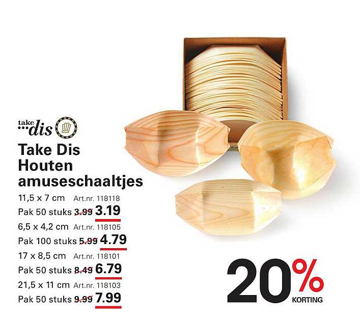 Take Dis Houten amuseschaaltjes
