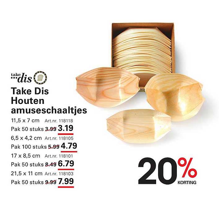 Take Dis Houten amuseschaaltjes