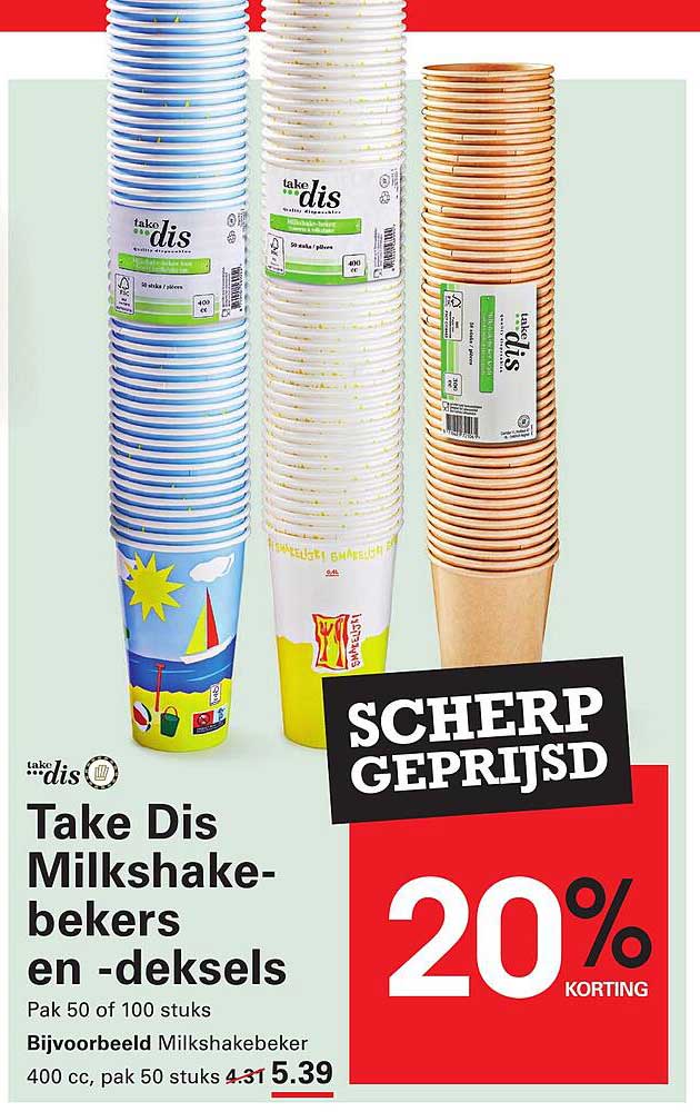 Take Dis Milkshakebekers en -deksels