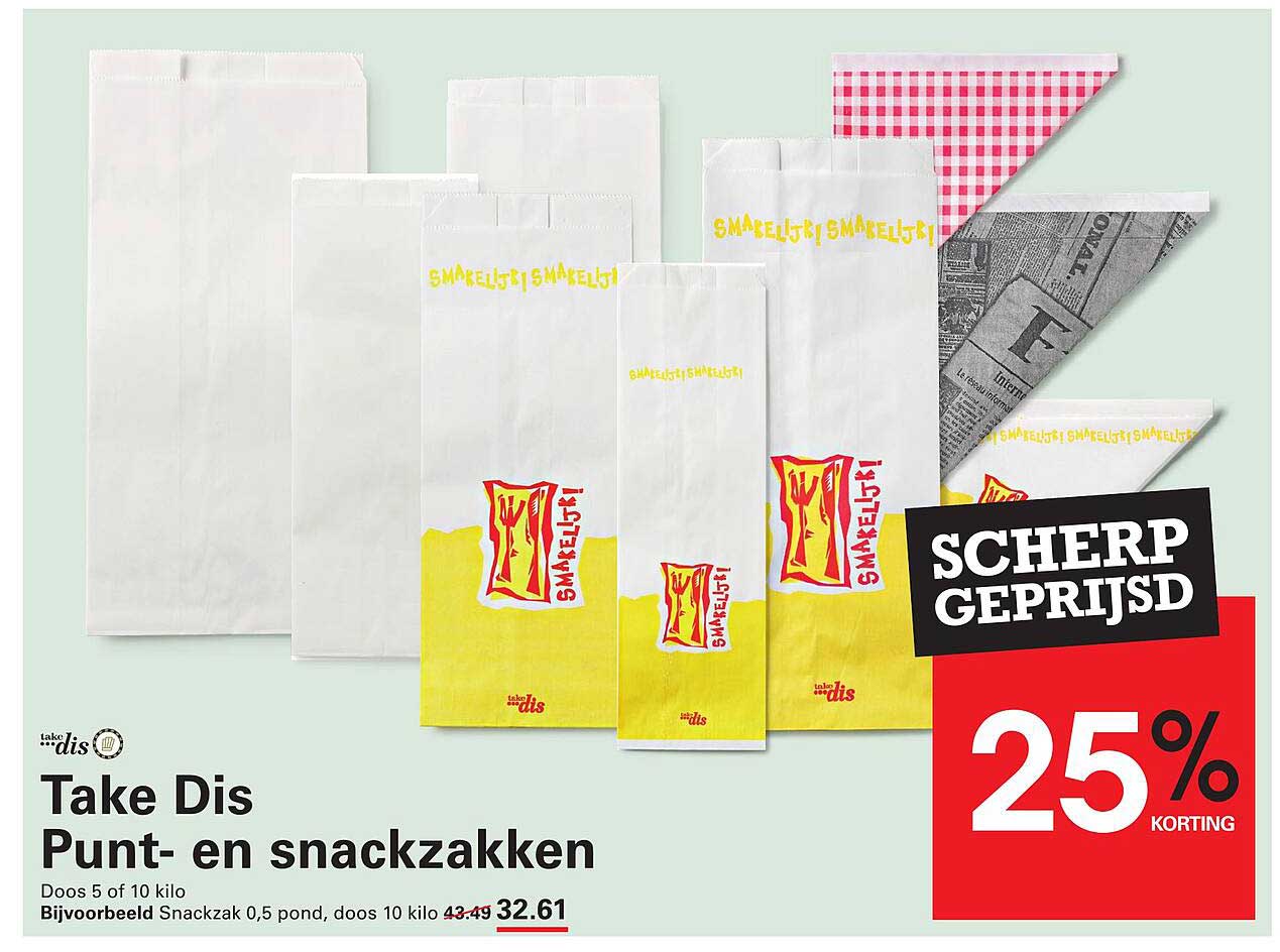 Take Dis Punt- en snackzakken