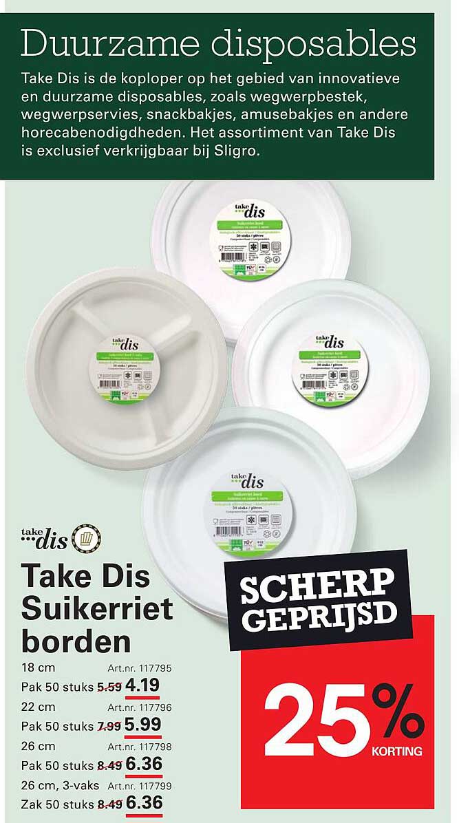 Take Dis Suikerriet borden