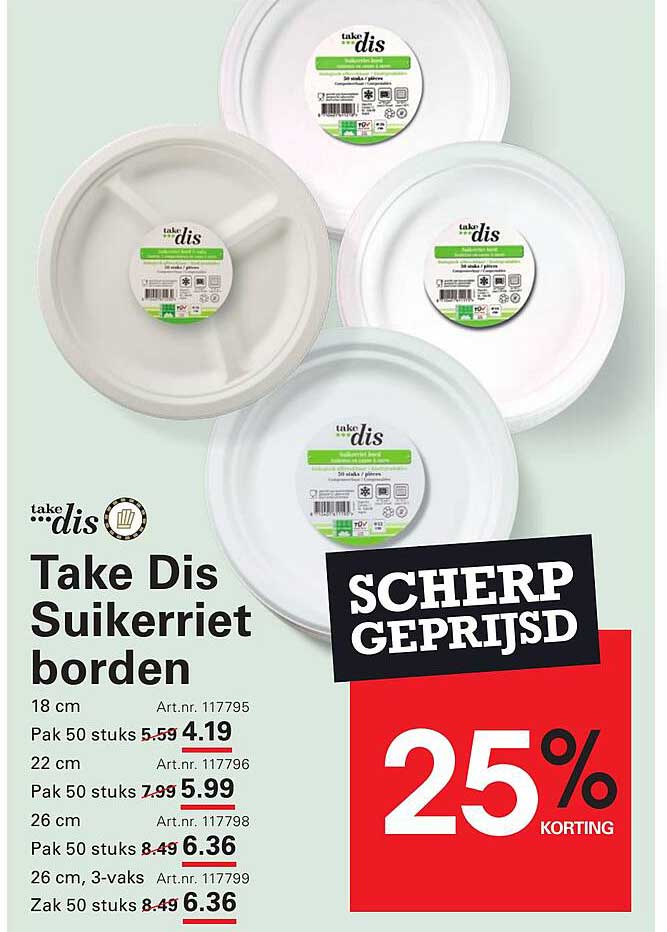 Take Dis Suikerriet borden