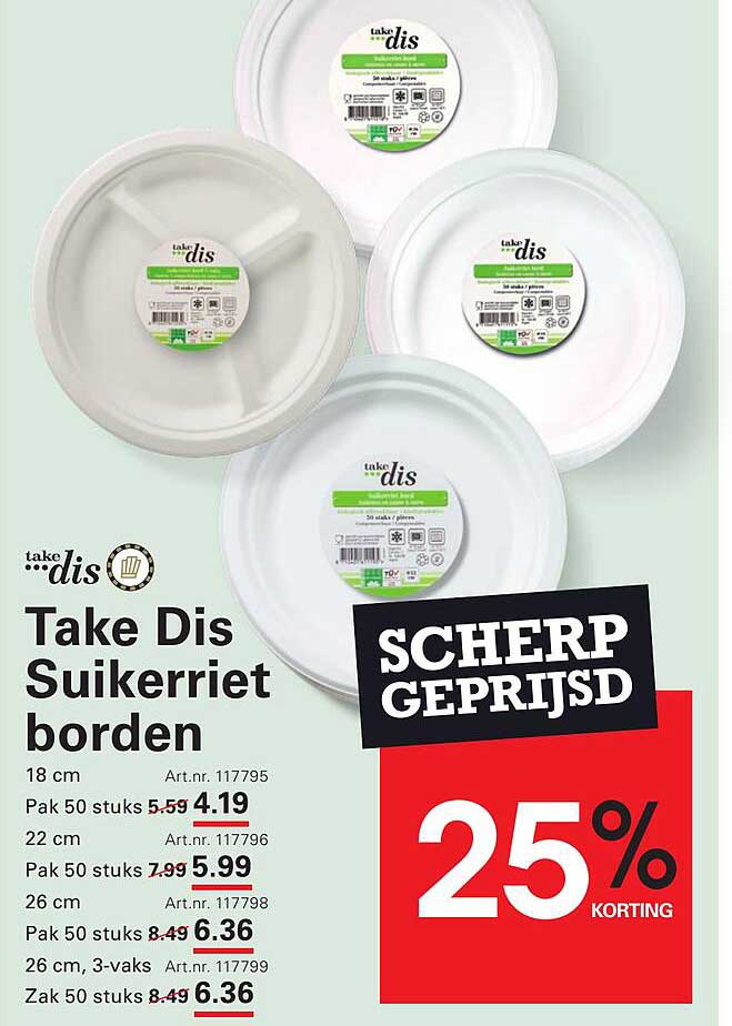 Take Dis Suikerriet borden