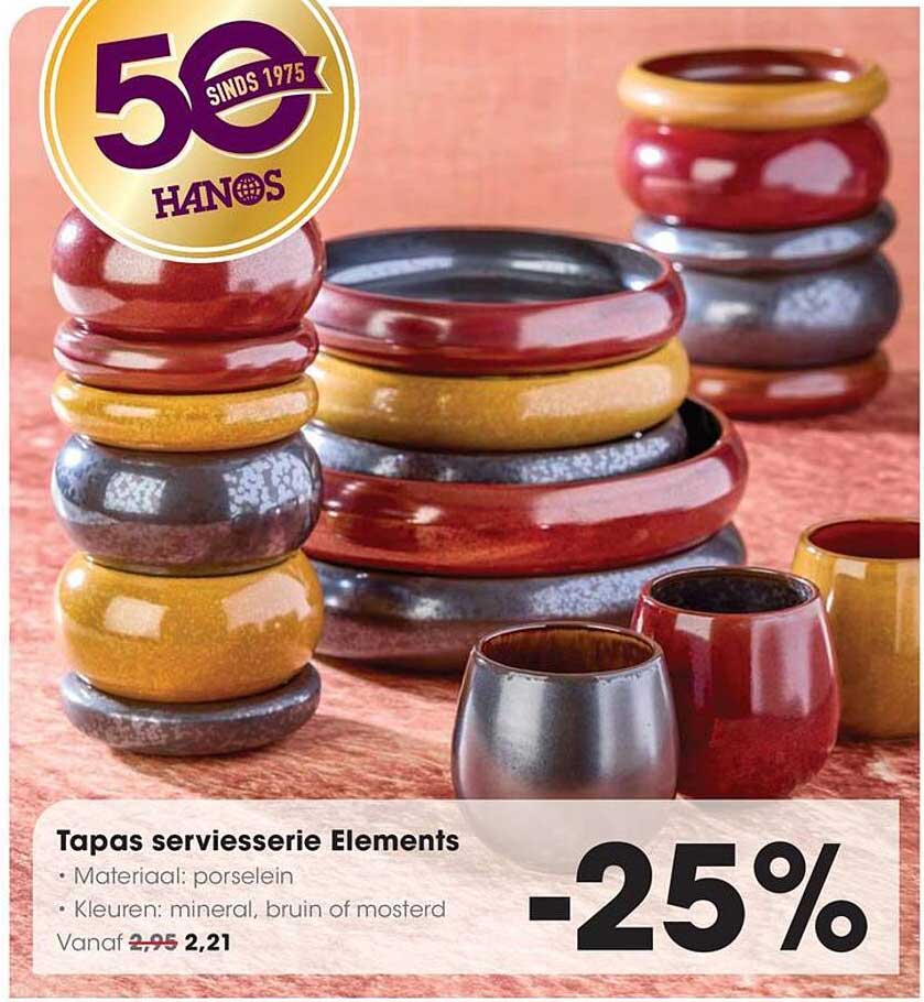 Tapas serviesserie Elements