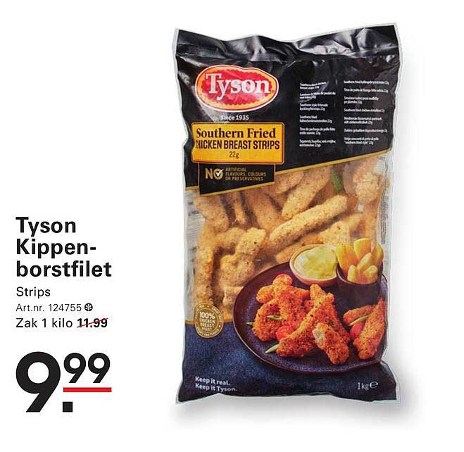 Tyson Kippenborstfilet Strips