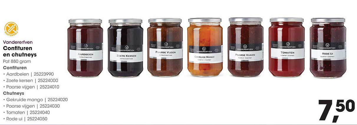 Vandererfven Confituren en chutneys - Pot 880 gram