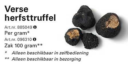 Verse herfsttruffel