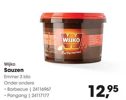 Wijko Barbecuesaus Emmer 3 kilo