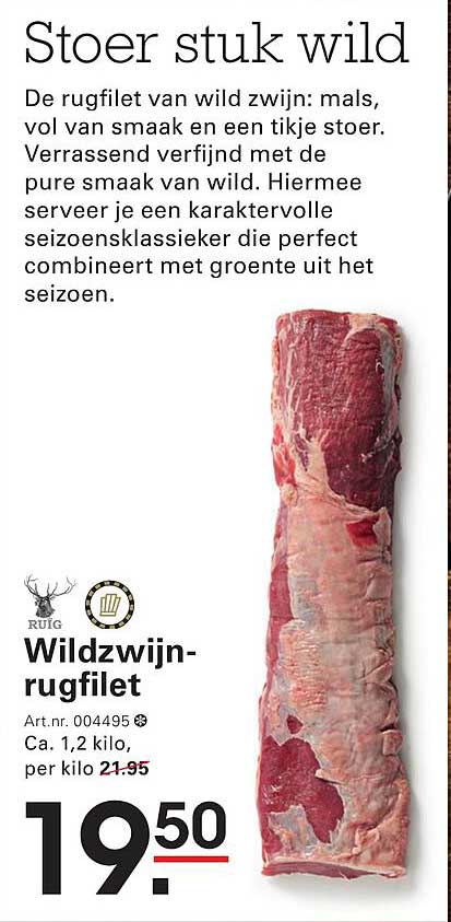Wildzwijn-rugfilet