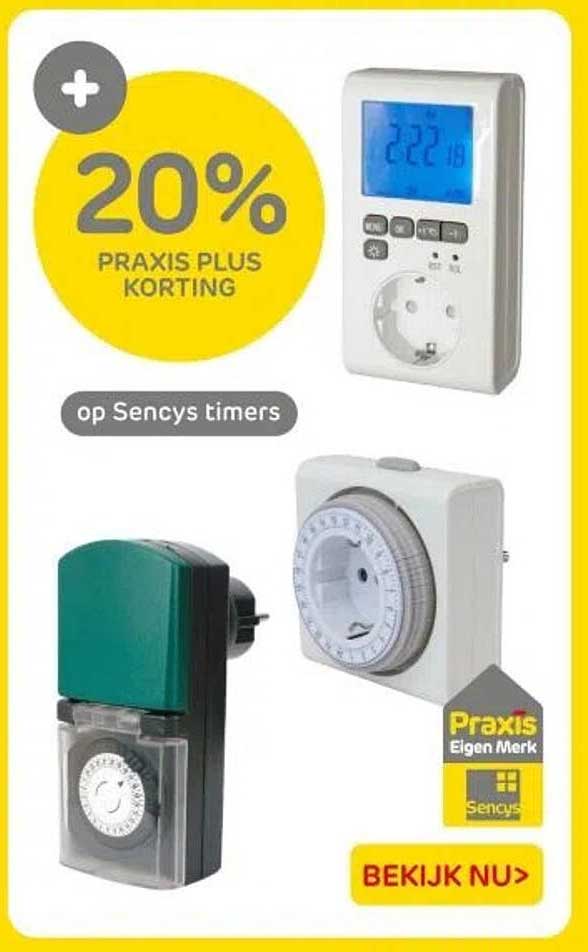 20% PRAKIS PLUS KORTING op Sencys timers