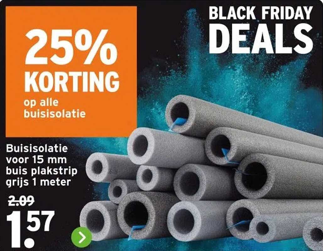 25% KORTING op alle buisisolatie