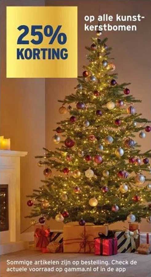 25% KORTING op alle kunstkerstbomen