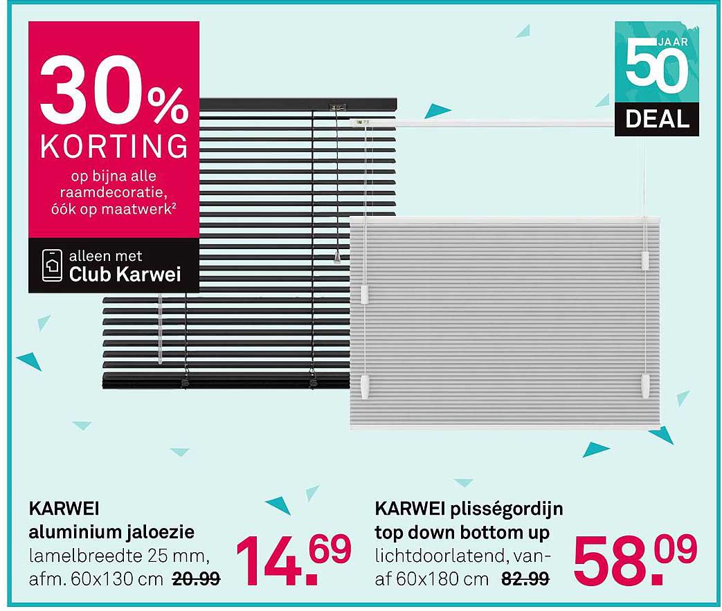 30% KORTING op bijna alle raambekleding, óók op maatwerk