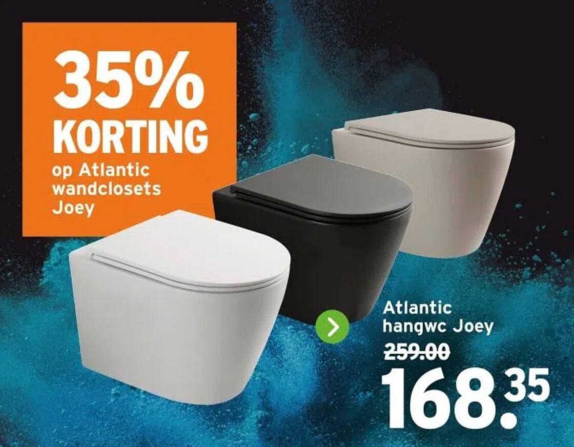 35% KORTING op Atlantic wandclosets Joey