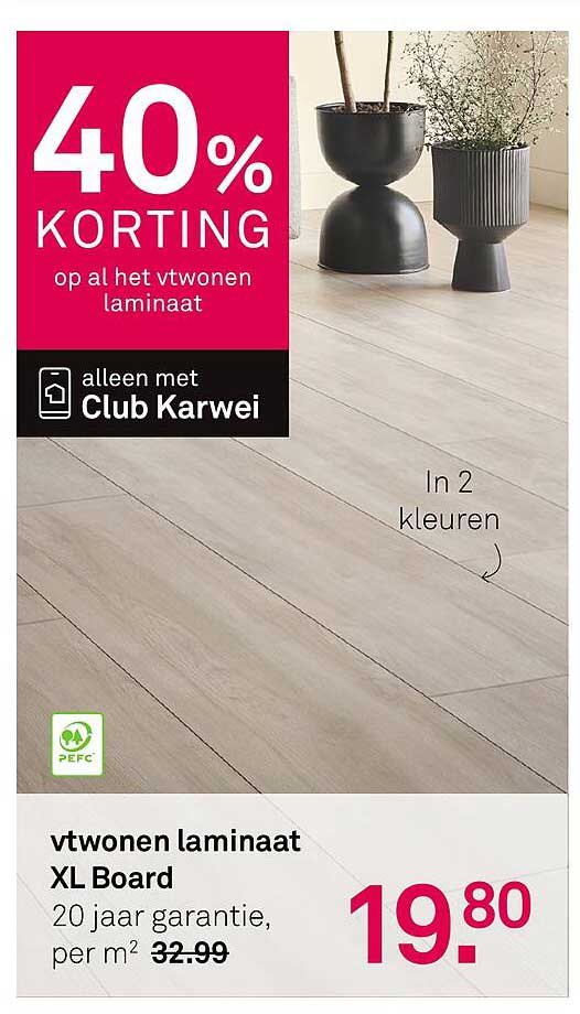40% KORTING op al het vtwonen laminaat