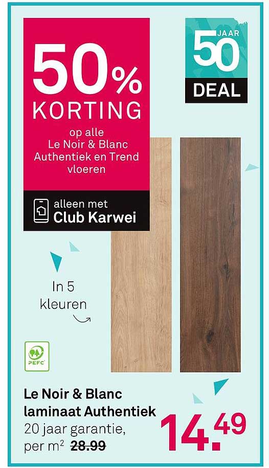50% KORTING op alle Le Noir & Blanc Authentiek en Trend vloeren