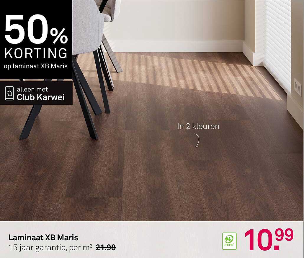50% KORTING op laminaat XB Maris