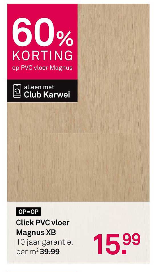 60% KORTING op PVC vloer Magnus