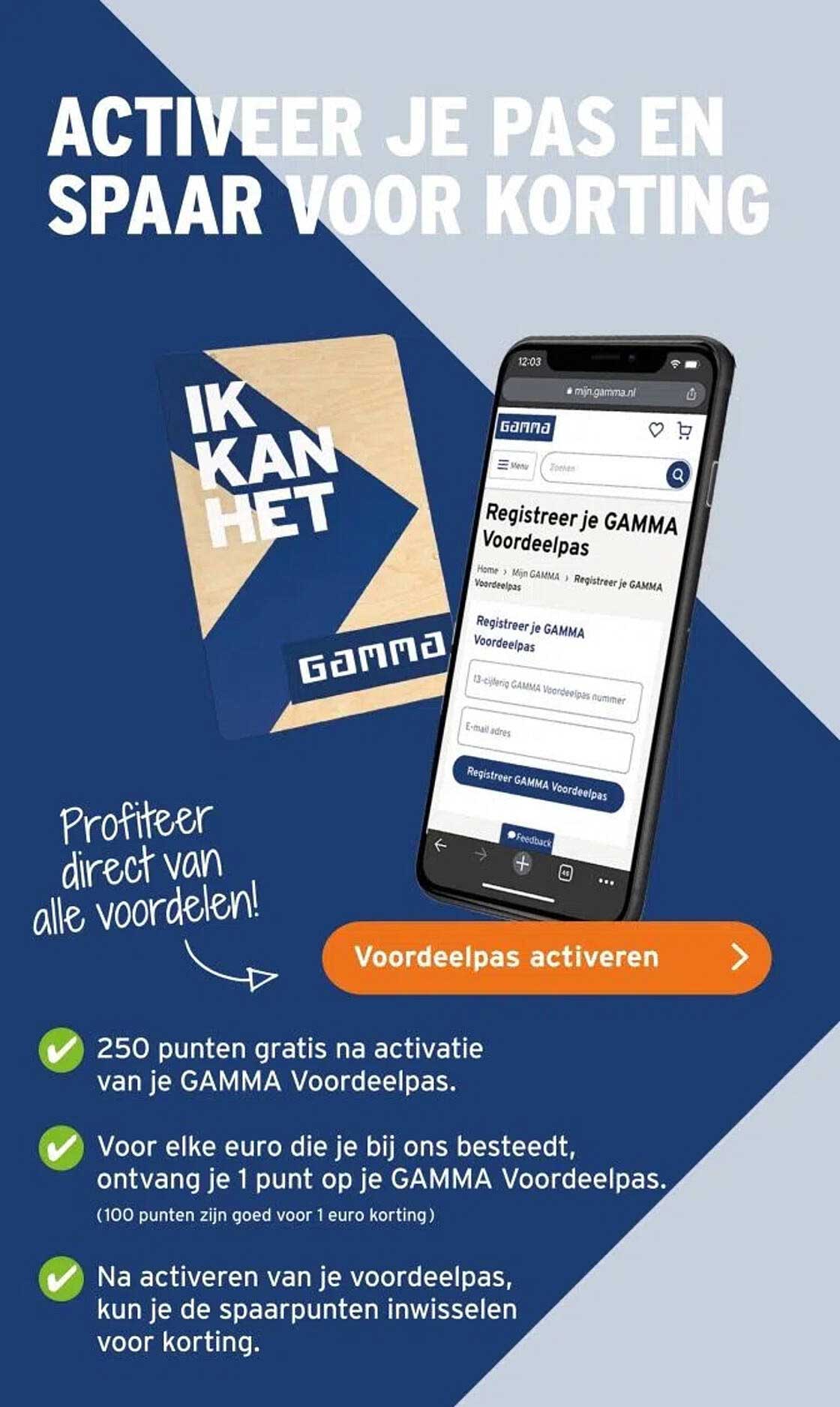 Actieveer je pas en spaar voor korting