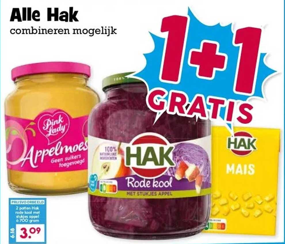 Alle Hak 1+1 GRATIS