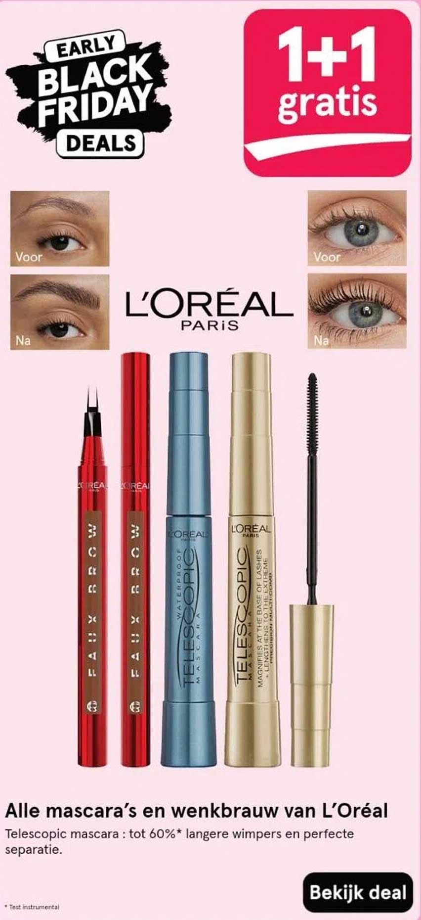 Alle mascara’s en wenkbrauw van L’Oréal