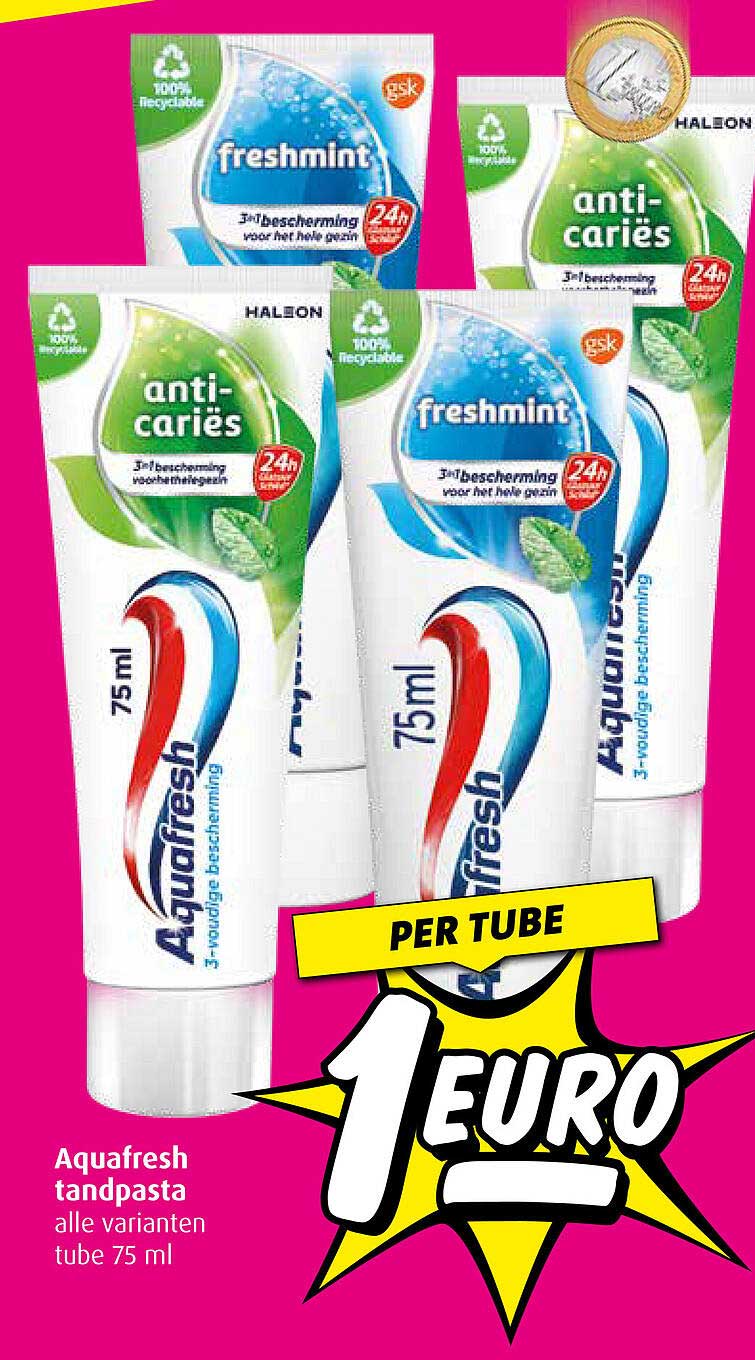 Aquafresh tandpasta alle varianten tube 75 ml