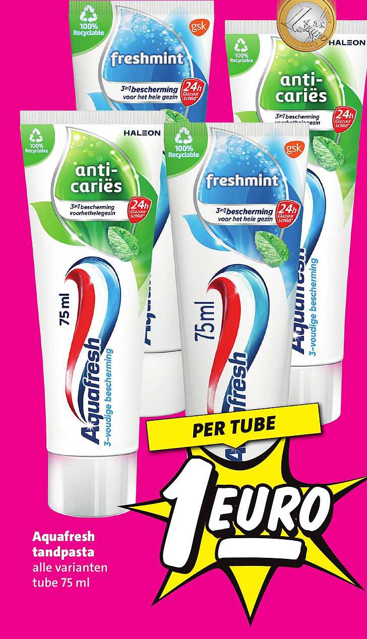 Aquafresh tandpasta alle varianten tube 75 ml