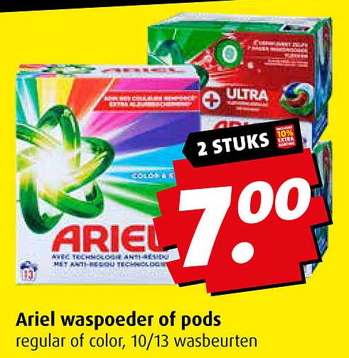 Ariel waspoeder of pods