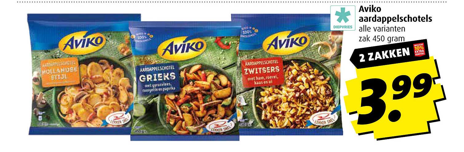 Aviko aardappelschotels alle varianten zak 450 gram
