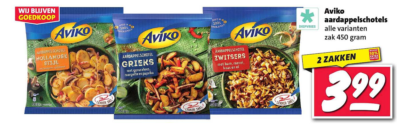 Aviko aardappelschotels alle varianten zak 450 gram