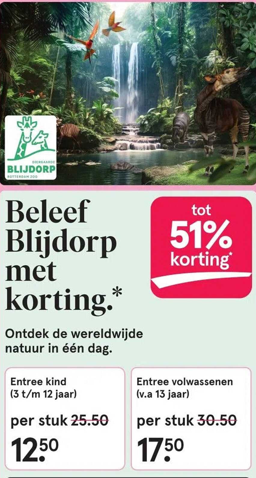 Beleef Blijdorp met korting.