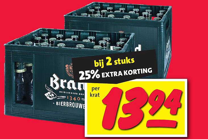 Bij 2 stuks 25% extra korting