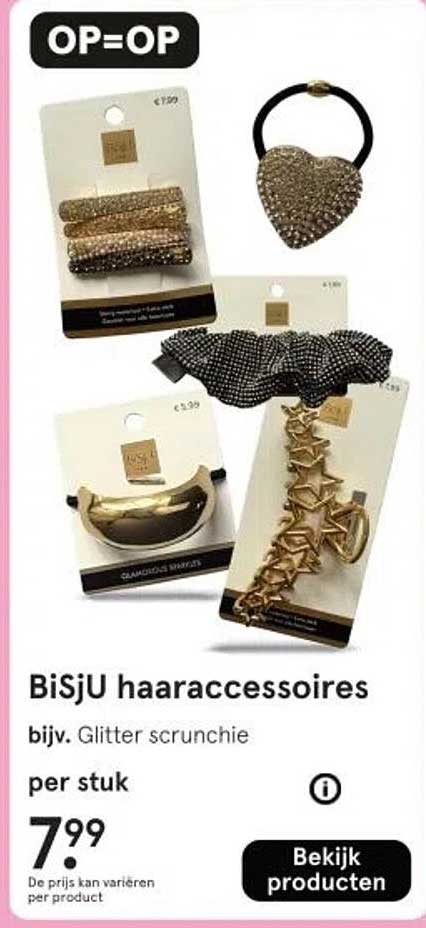 BiSiJu haaraccessoires bijv. Glitter scrunchie