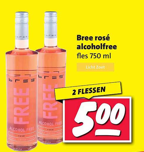 Bree rosé alcoholfree fles 750 ml