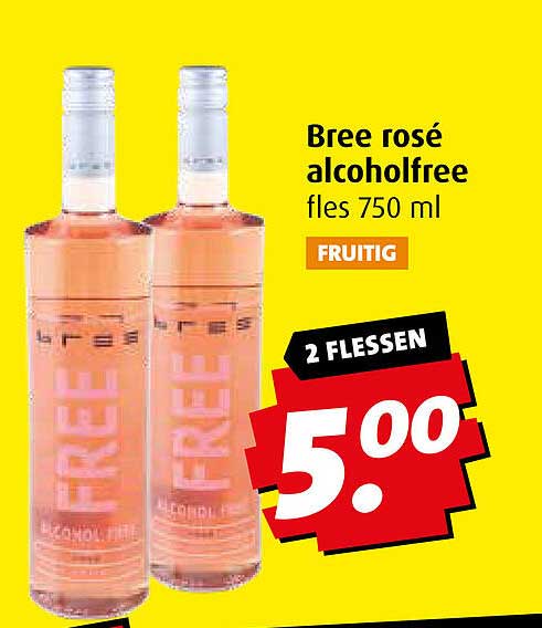 Bree rosé alcoholfree fles 750 ml