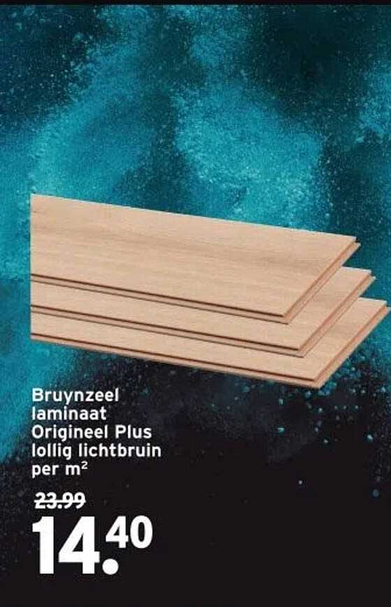 Bruynzeel laminaat Origineel Plus lolilig lichtbruin per m²