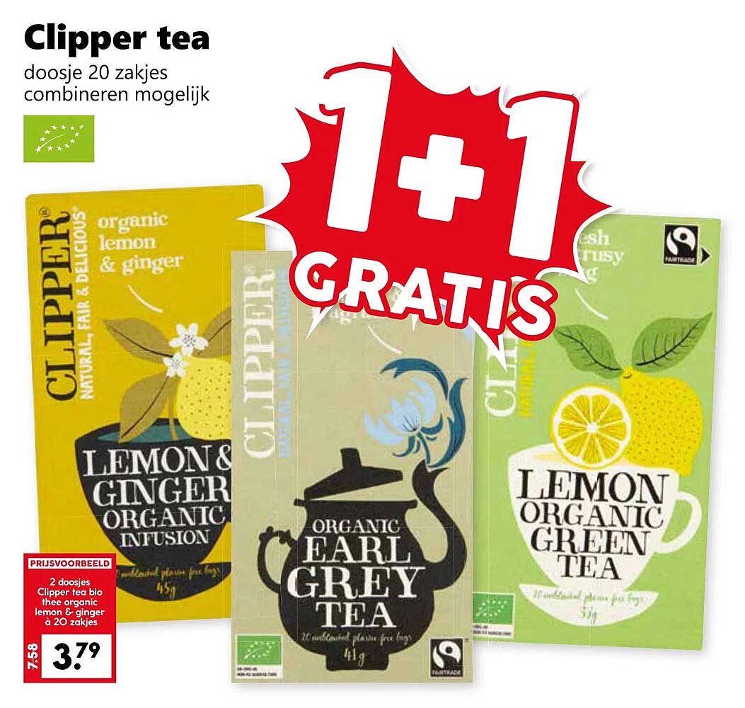 Clipper tea doosje 20 zakjes combineren mogelijk