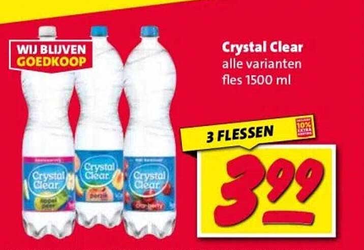 Crystal Clear alle varianten fles 1500 ml
