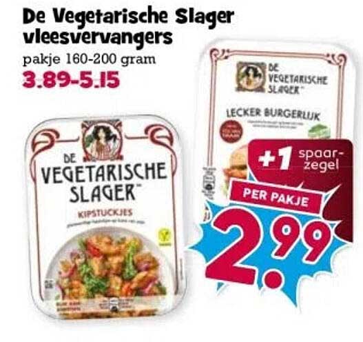 De Vegetarische Slager vleesvervangers