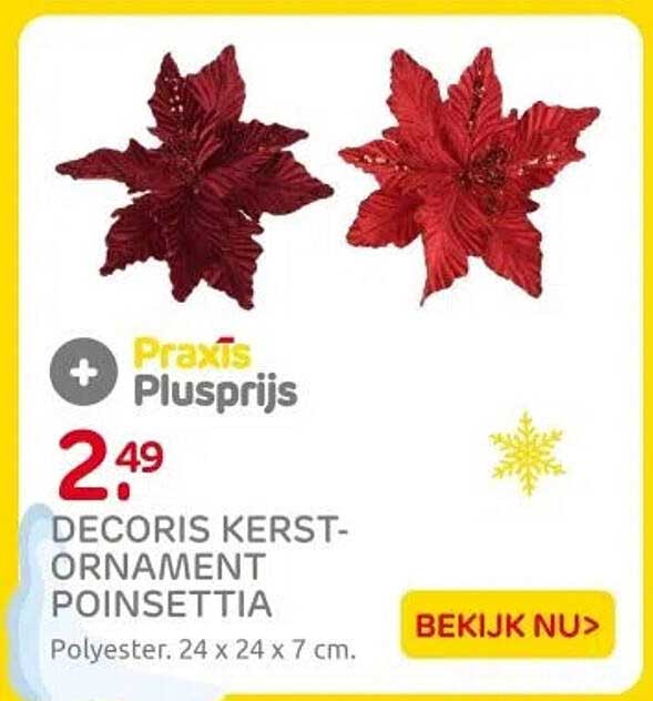 DECORIS KERST-ORNAMENT POINSETTIA