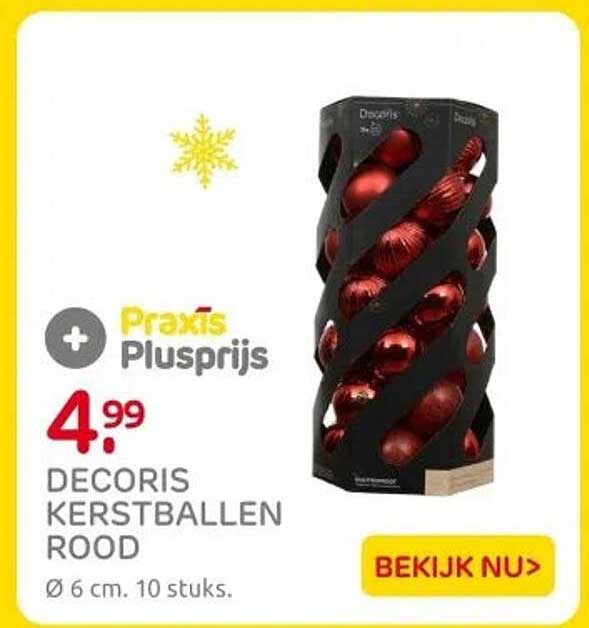 DECORIS KERSTBALLEN ROOD